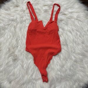 Free People Intimately Coral Colored Body Suit size Small